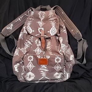 PINK Victoria's Secret Gray Aztec Backpack Bag